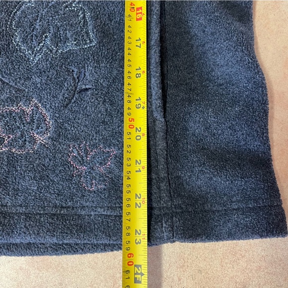 Northern Reflections Dark Blue Embroidered Fleece Vest - Picture 12 of 12